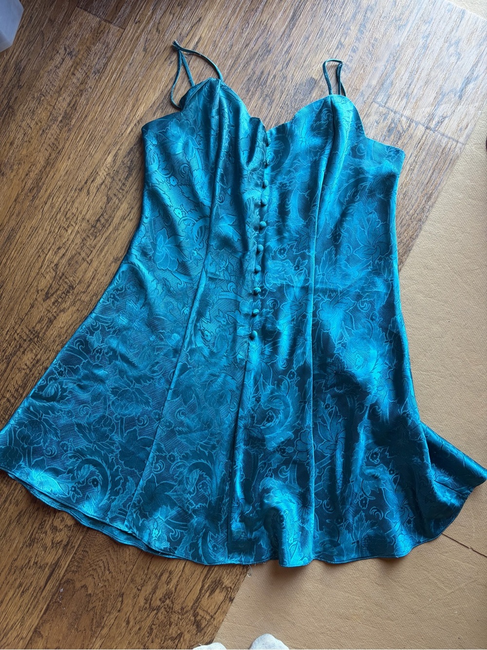 Vintage Victoria’s Secret Gold Label Emerald Nighgown